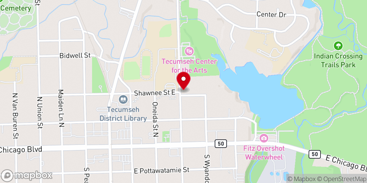 Map showing location of Grace Lutheran Church