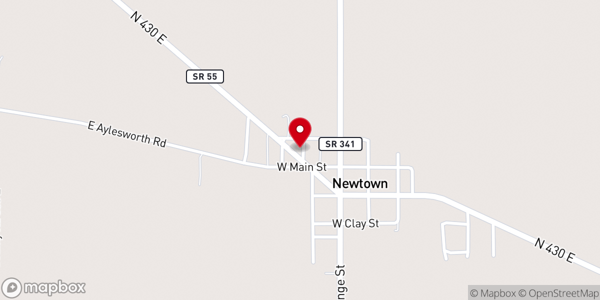 Map showing location of Newtown Community Church