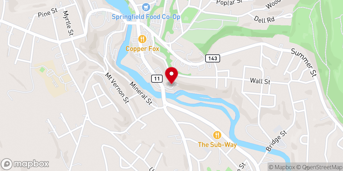 Map showing location of Calvary Baptist Church