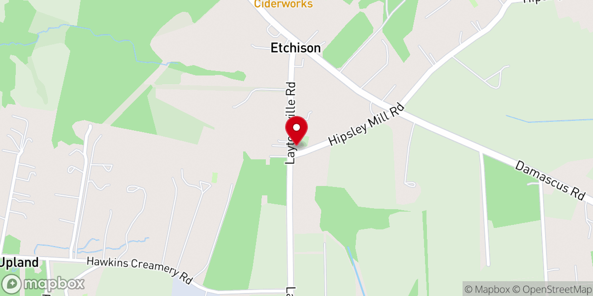Map showing location of Mt Tabor United Methodist Church