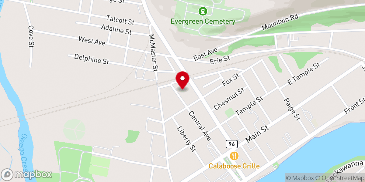 Map showing location of Tioga County Rural Ministry