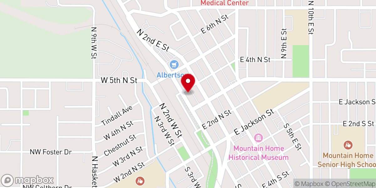 Map showing location of Calvary Chapel of Mountain Home