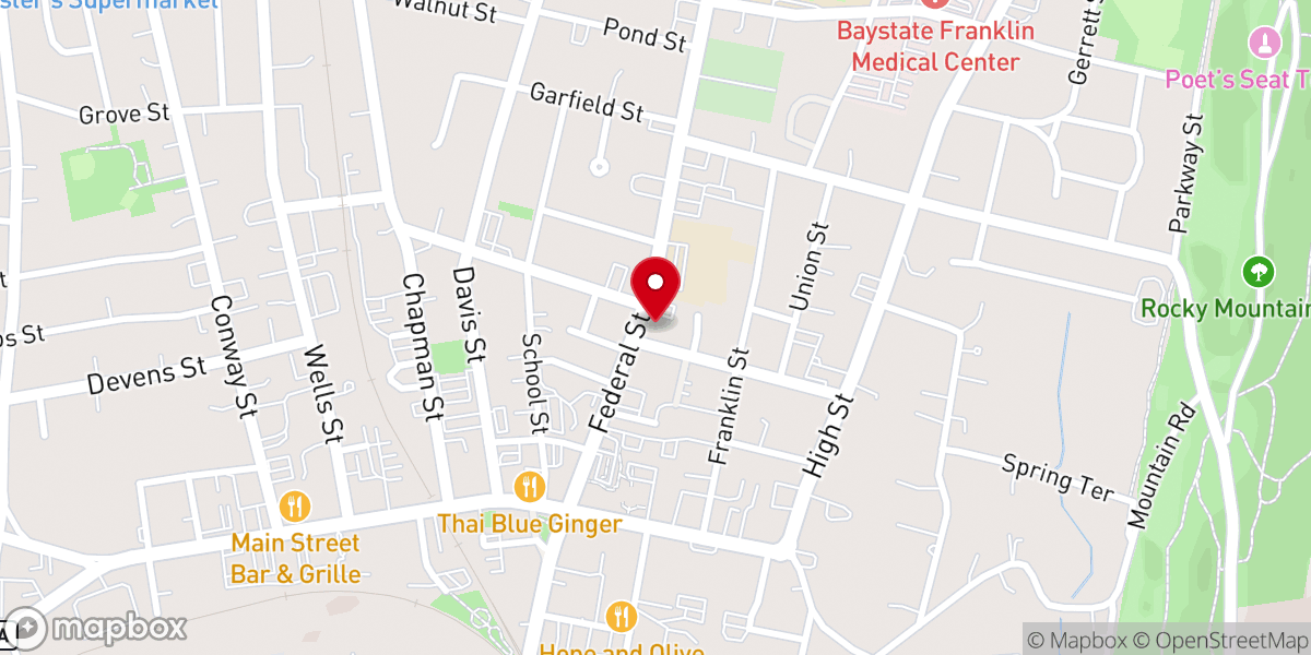 Map showing location of Greenfield Elks Lodge #1296