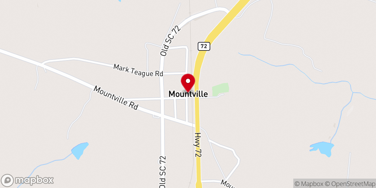 Map showing location of Mountville