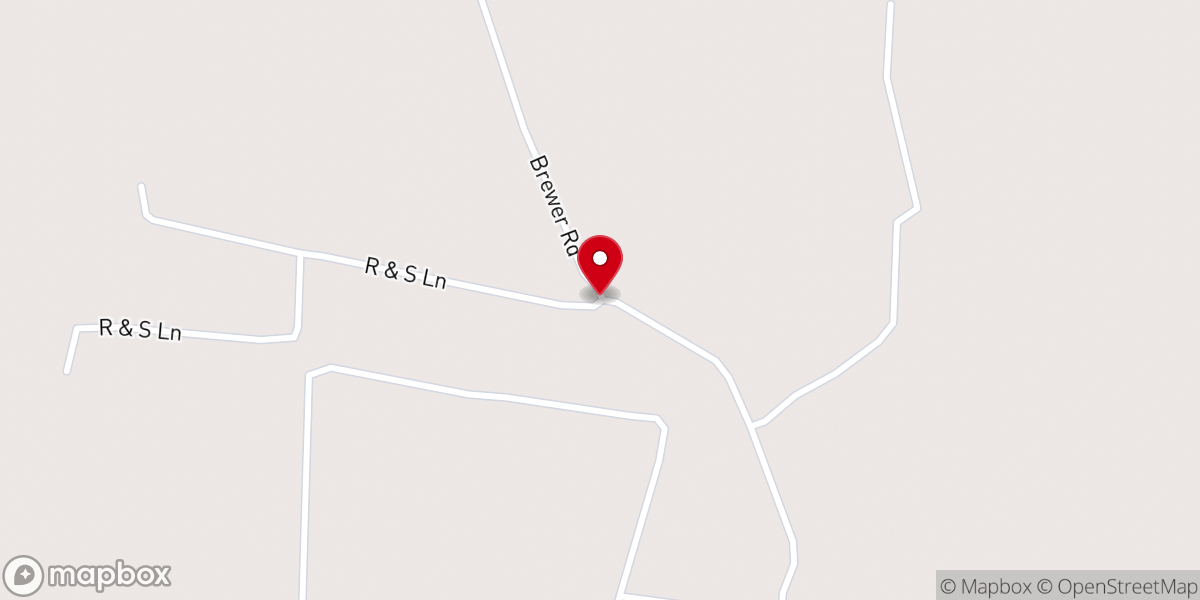 Map showing location of Brewer Church
