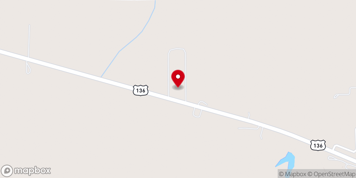 Map showing location of Fountain County Fairgrounds