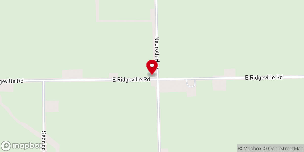 Map showing location of Ogden Center Church