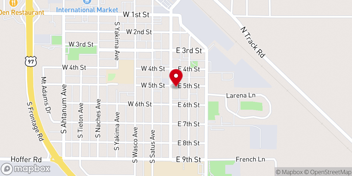 Map showing location of Church On the Rock