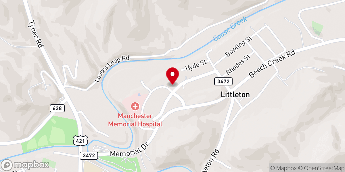 Map showing location of Manchester Seventh-day Adventist Church