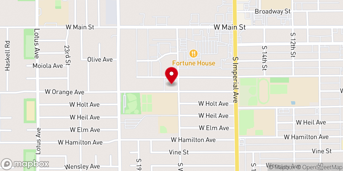 Map showing location of First Christian Church