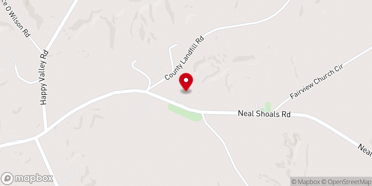 Map showing location of Maple Ridge Baptist Church