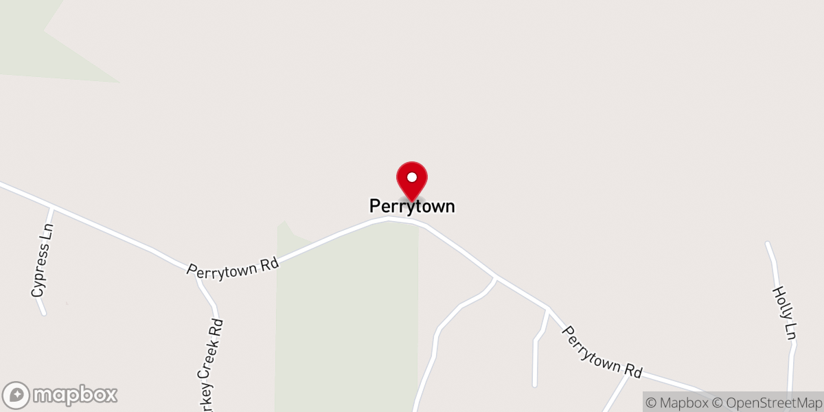 Map showing location of Perrytown Church
