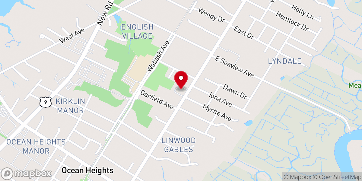 Map showing location of Seaview Baptist Church