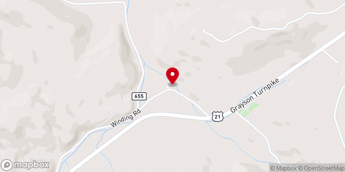 Map showing location of Evergreen Church
