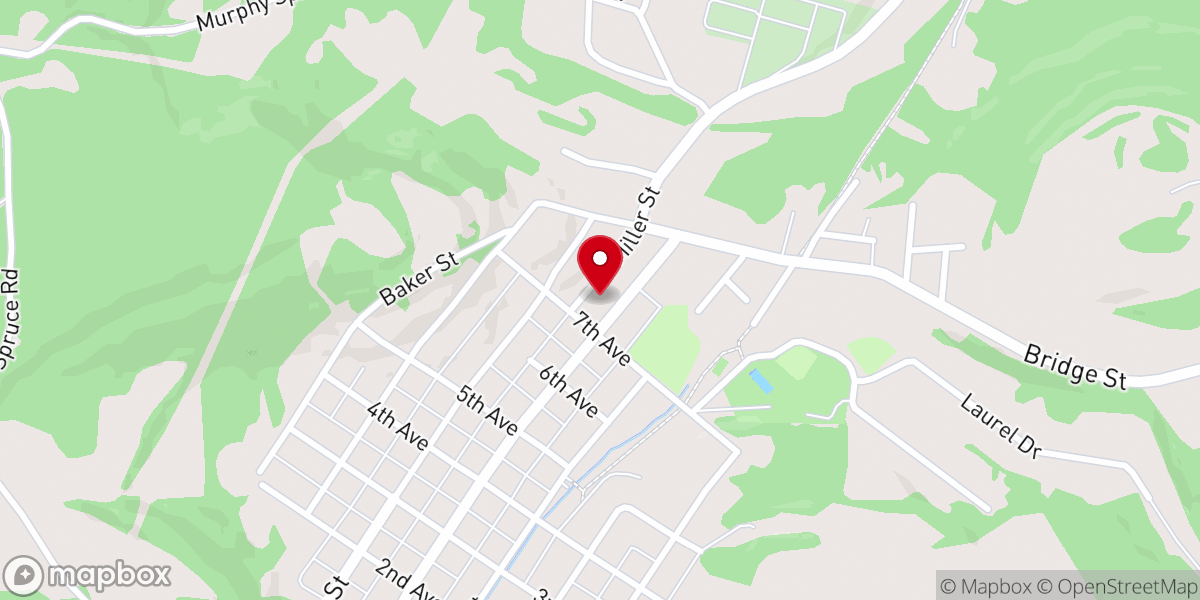 Map showing location of St. Bernard Catholic Church