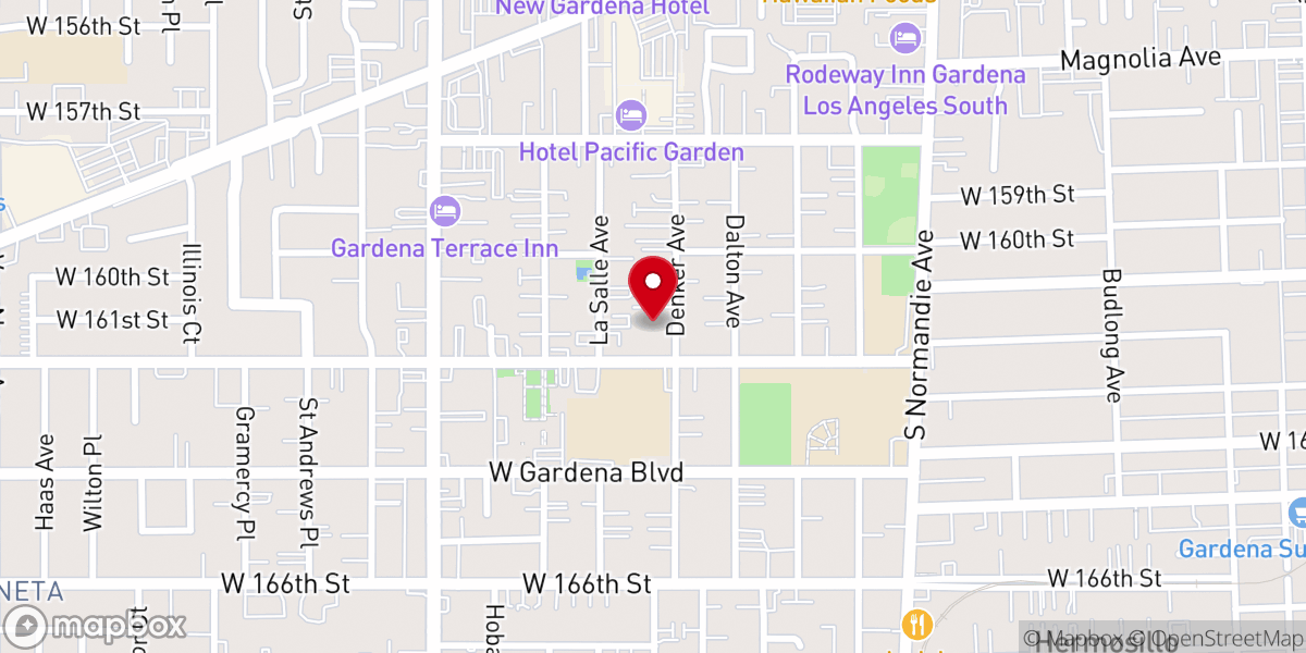 Map showing location of Gardena Japanese-American Seventh-day Adventist Church