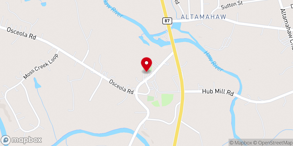 Map showing location of Berea Christian Church