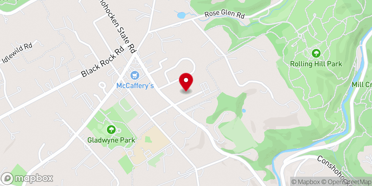 Map showing location of St John Vianney Parish Offices and Rectory
