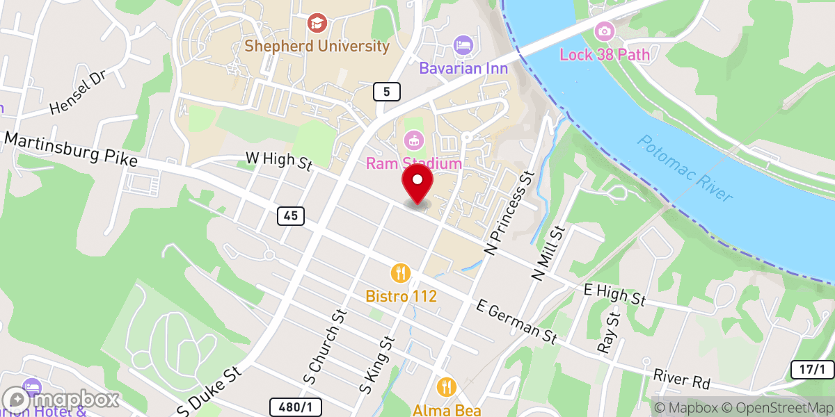 Map showing location of Good Shepherd Catholic Campus Ministry Center