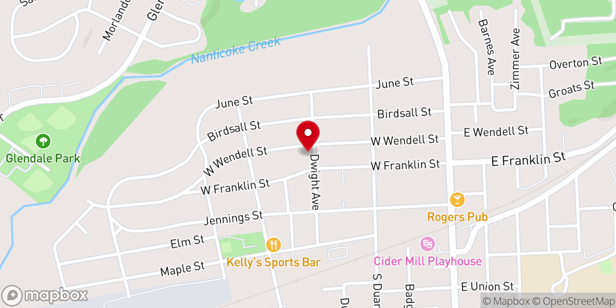 Map showing location of St. Andrew's Church