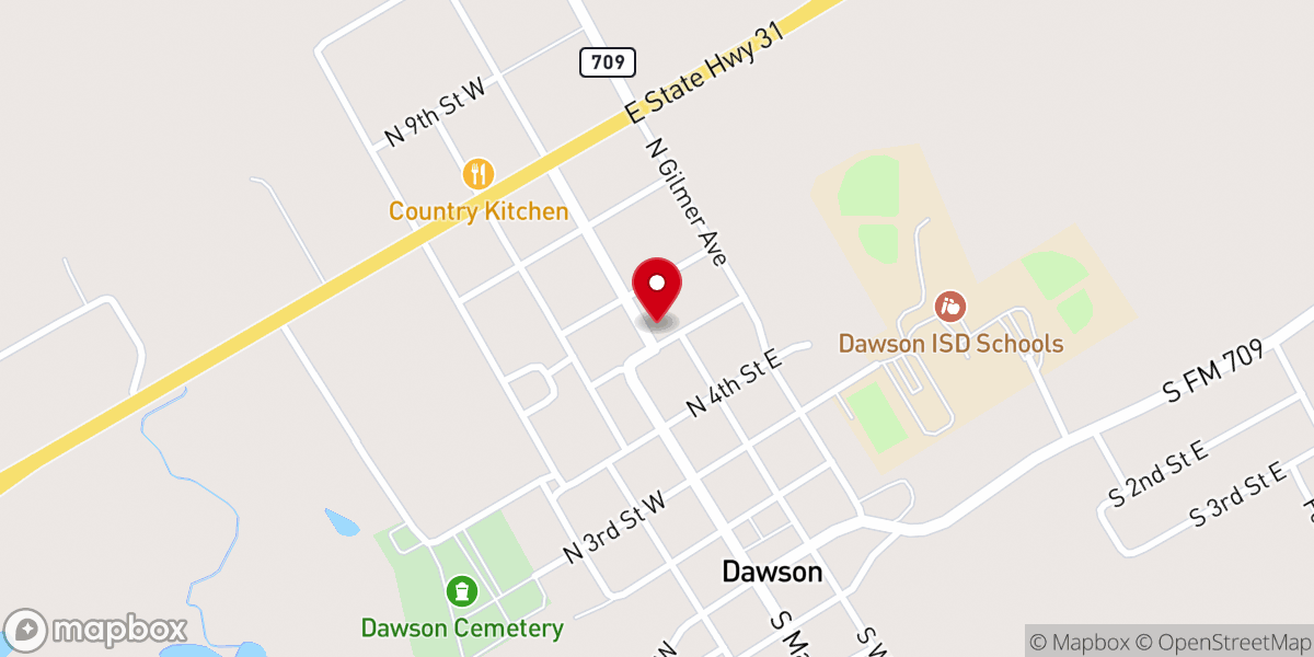Map showing location of Church of Christ