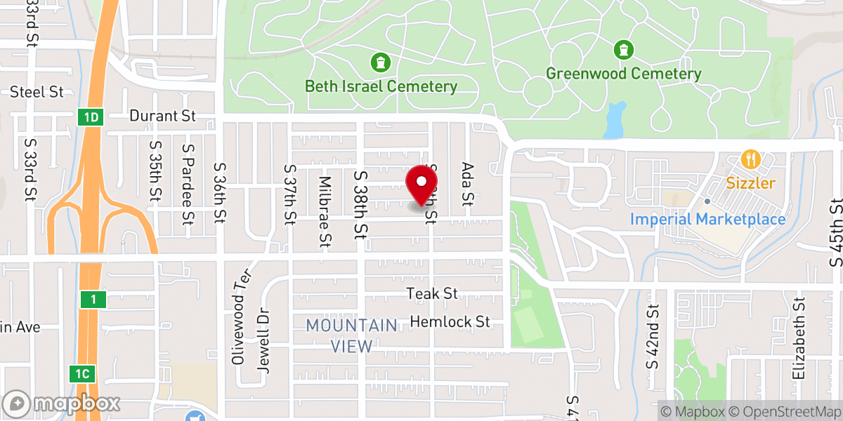 Map showing location of Baptist Ministers Fellowship of San Diego