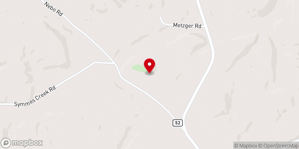 Map showing location of Salem Baptist Church