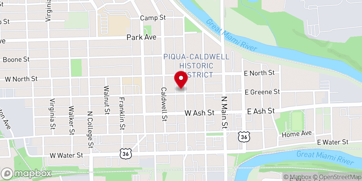 Map showing location of St. Paul's United Church