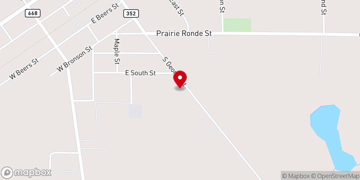 Map showing location of First Church of God