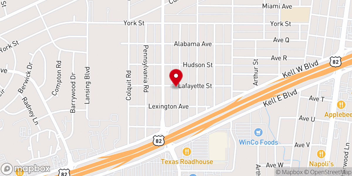 Map showing location of The Rock Worship Center