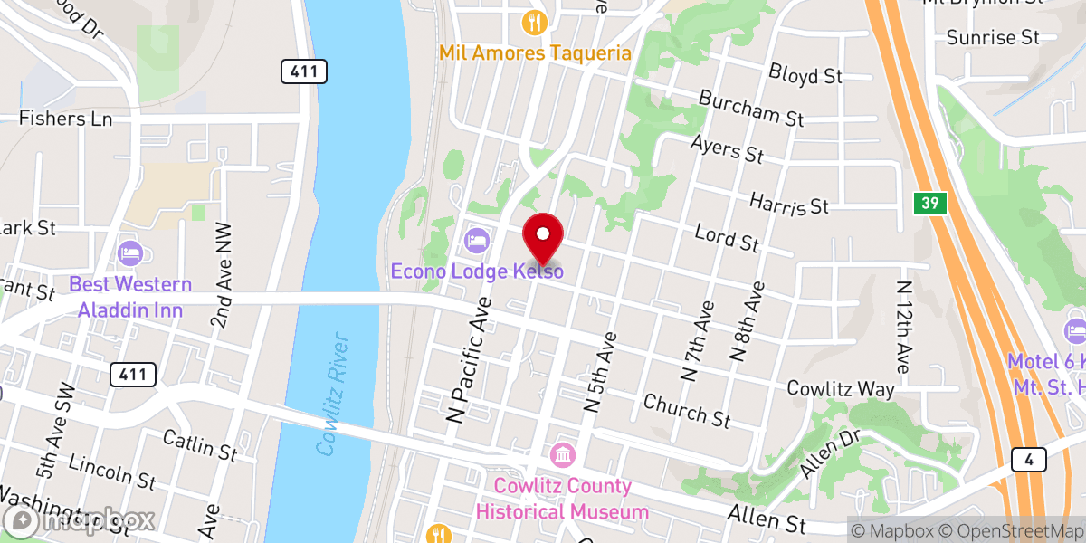 Map showing location of Gloria Dei Lutheran Church