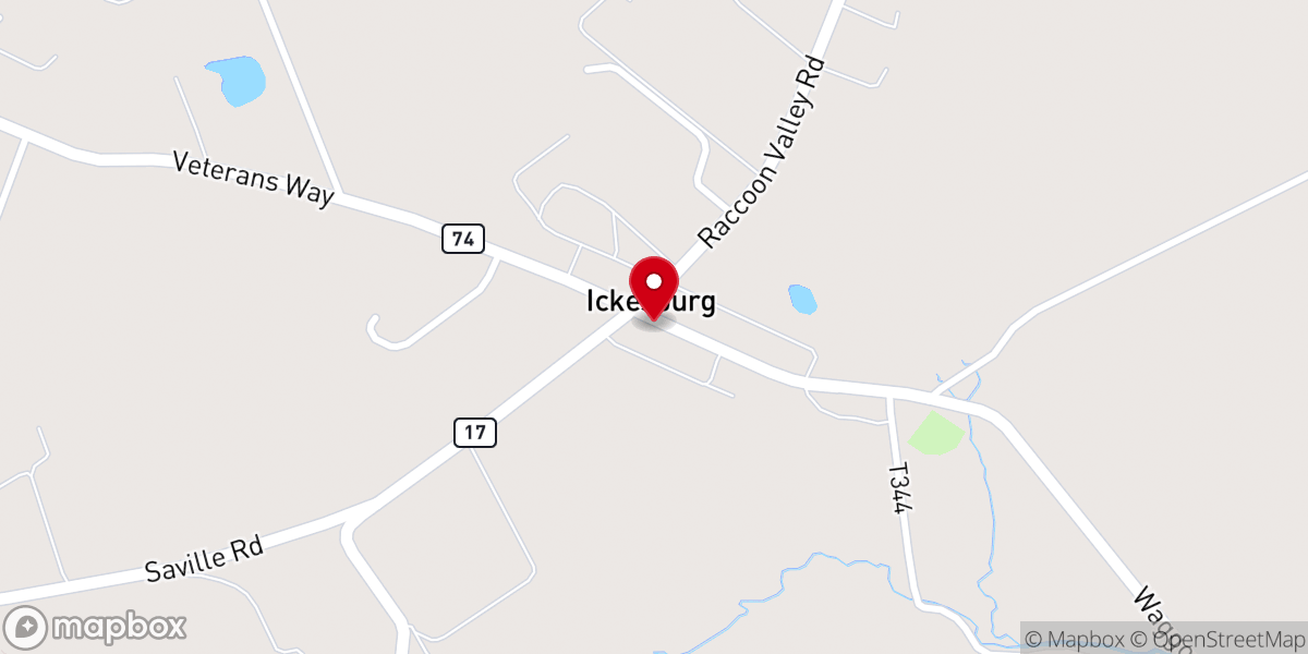 Map showing location of Emanuals Reformed Church