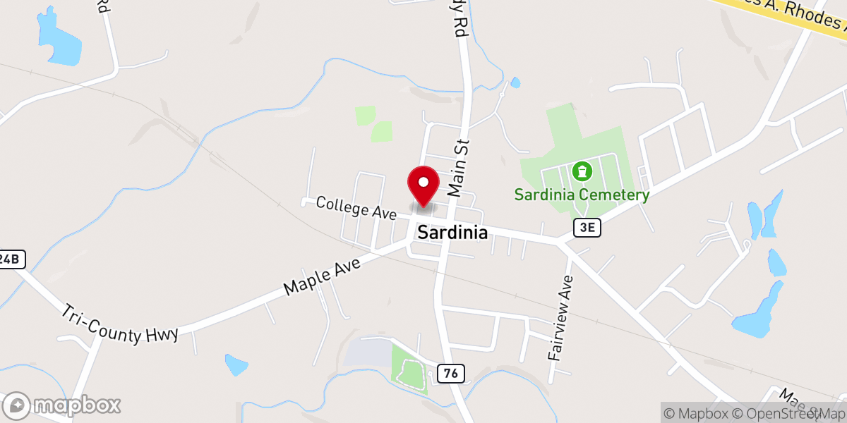 Map showing location of Old 32 Chapel (Cornerstone Mennonite Church)