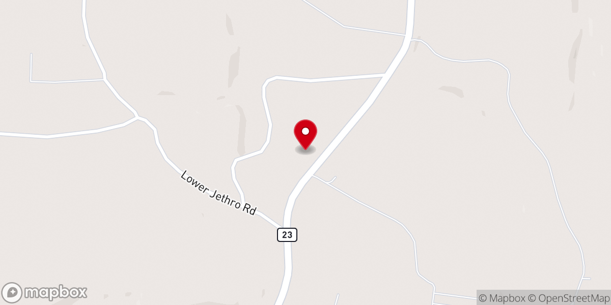 Map showing location of Enon Church
