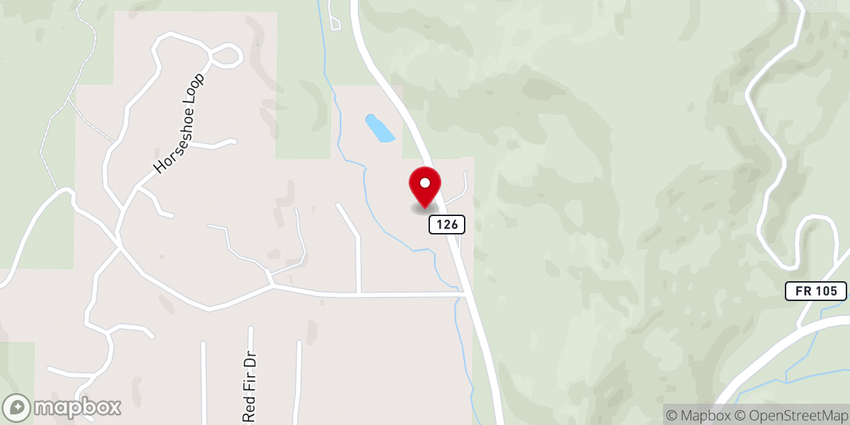 Map showing location of Jemez Mountain Baptist Church
