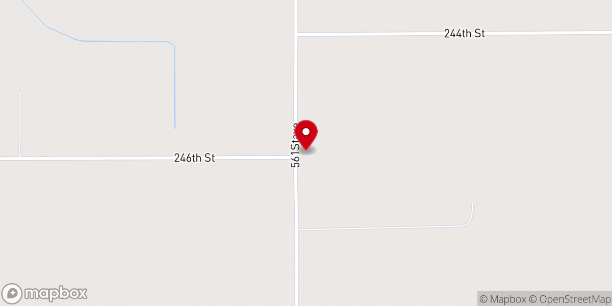 Map showing location of St John's Lutheran Church