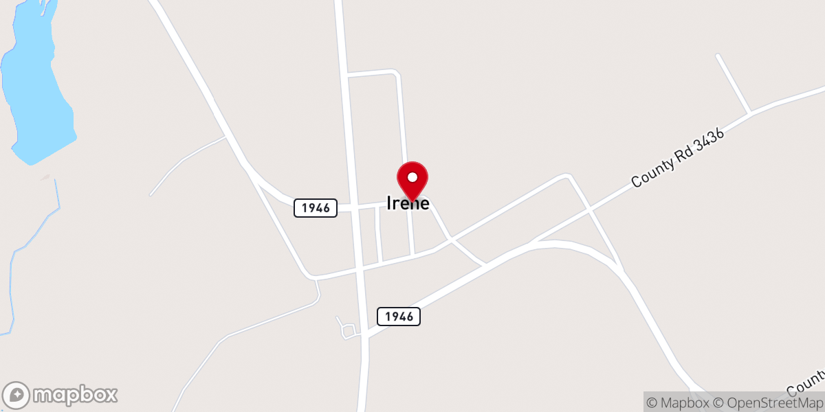 Map showing location of Irene, TX 76650