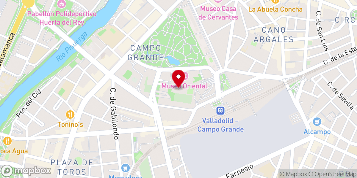 Map showing location of Convento de los Agustinos Filipinos
