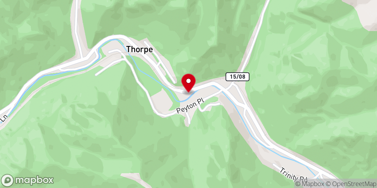 Map showing location of Thorpe Methodist Church