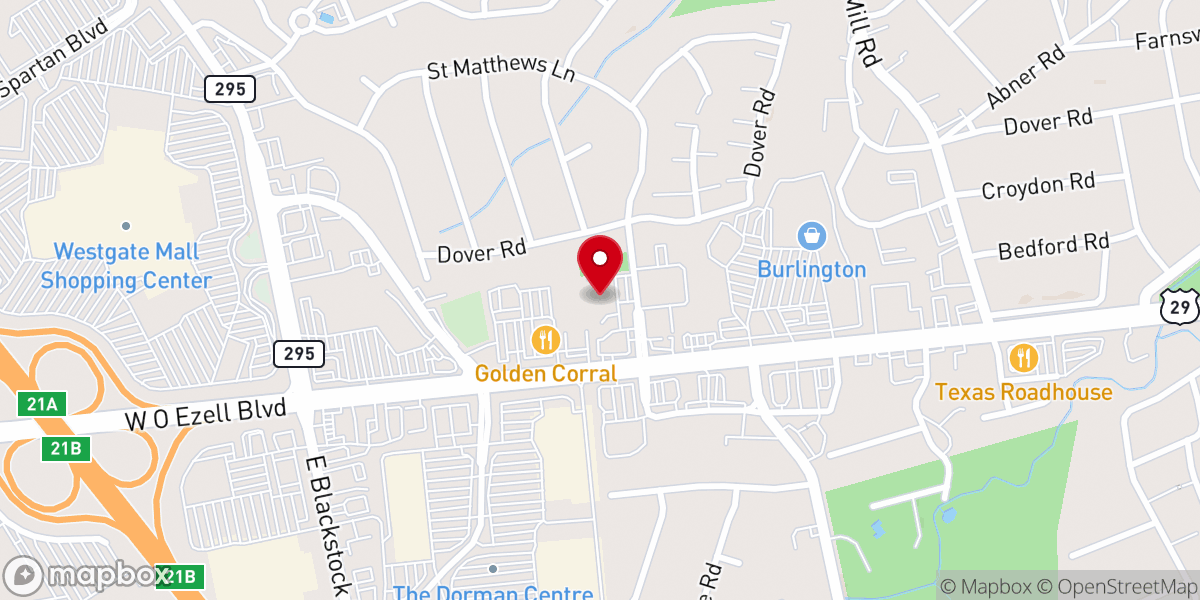 Map showing location of Saint Matthews Episcopal Church