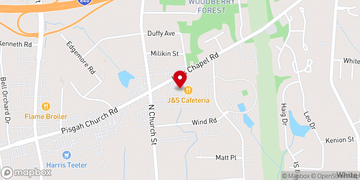 Map showing location of Church Crossing