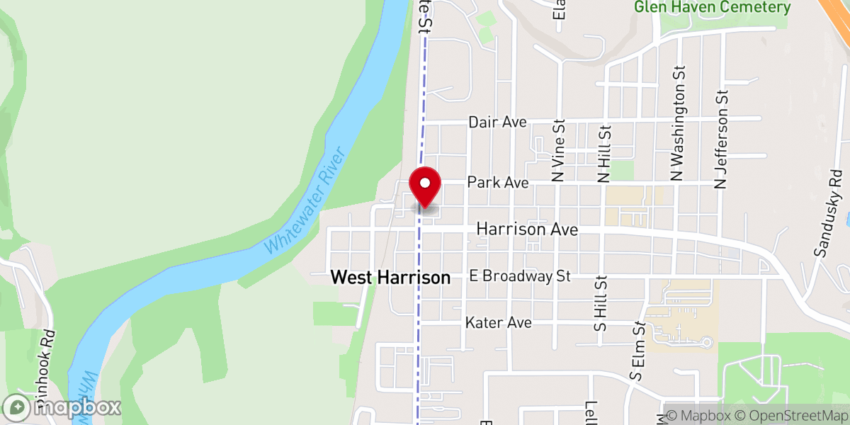 Map showing location of Newsong Vineyard Church