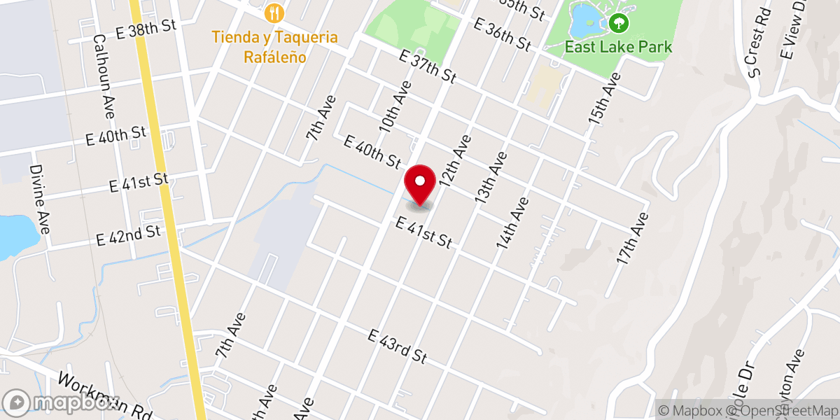 Map showing location of East Lake Church of the Nazarene
