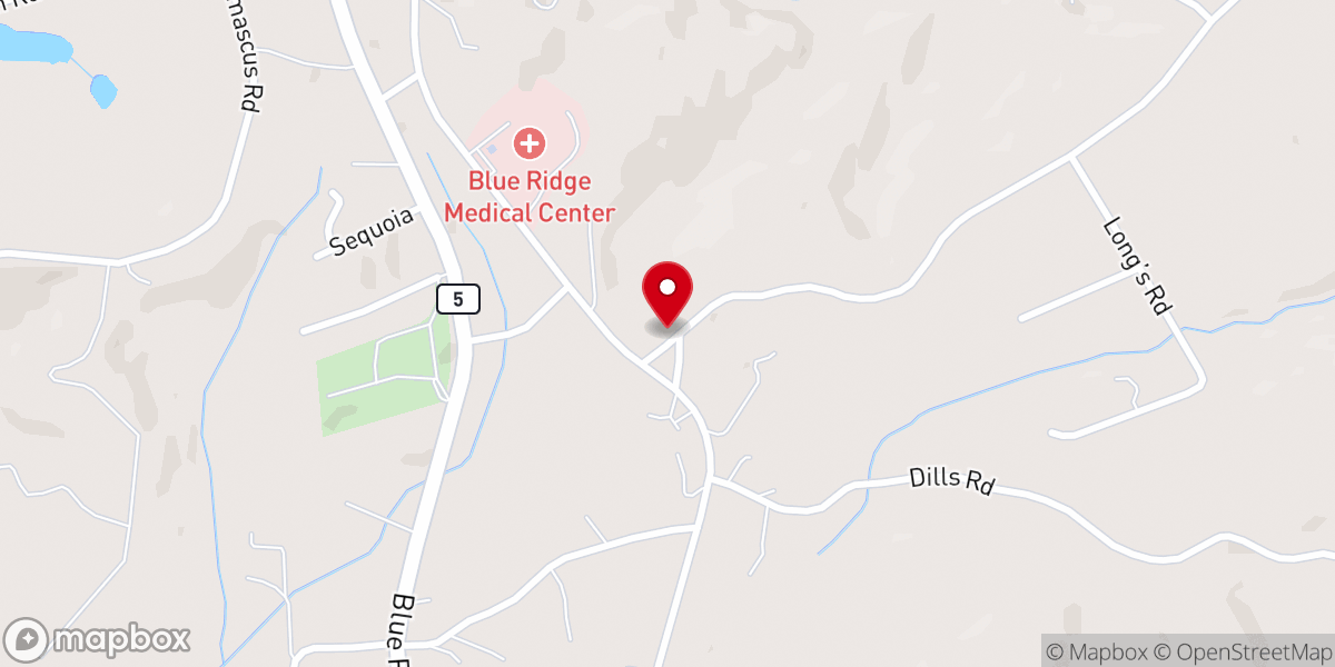 Map showing location of Barnes Chapel Baptist Church