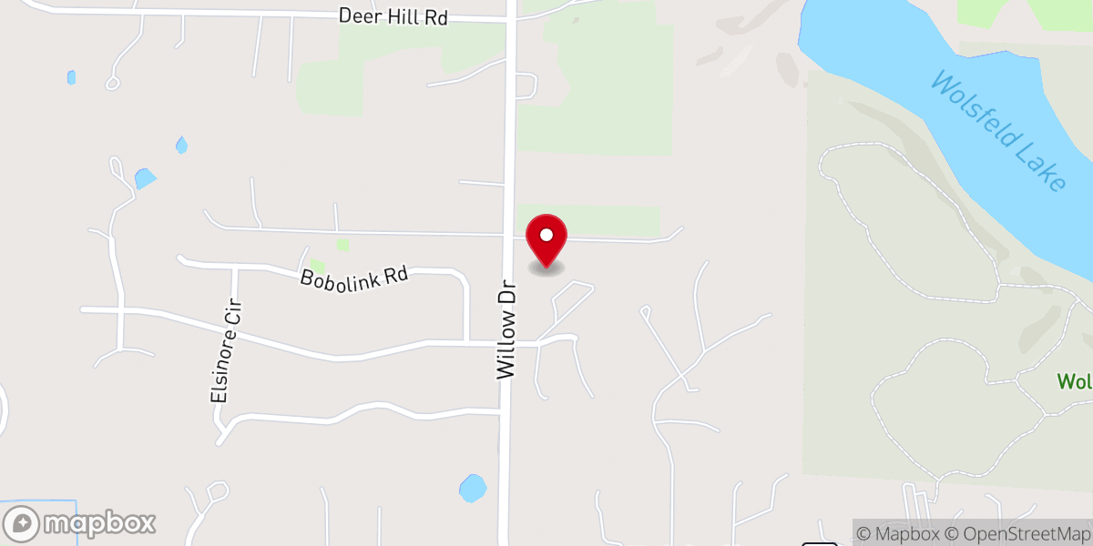Map showing location of First Apostolic Lutheran Church