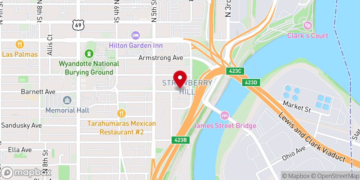 Map showing location of St John Catholic Club