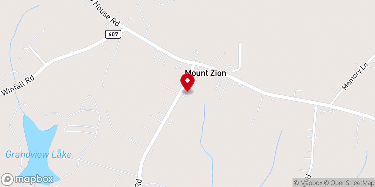 Map showing location of Branch Baptist Church