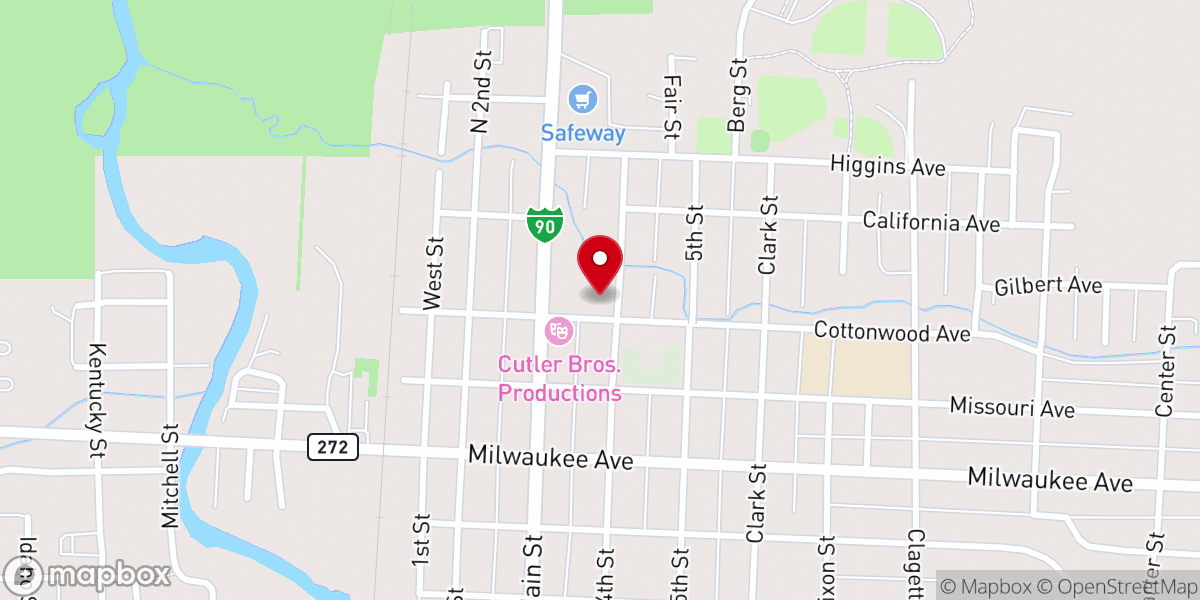 Map showing location of Saint James Episcopal Church