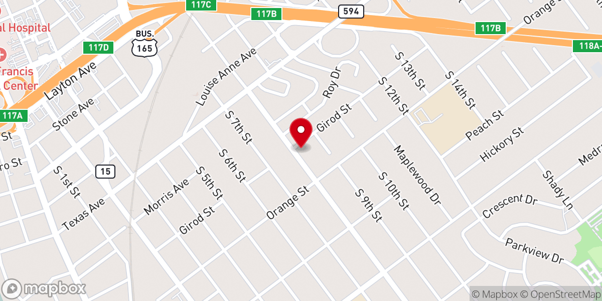 Map showing location of Triumph Baptist Church