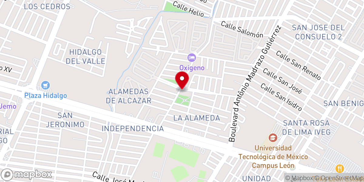 Map showing location of Iglesia Bautista Cristo, Poder de Dios